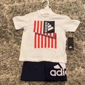 Adidas Boys 2pc shorts set. Sz 4 NWT